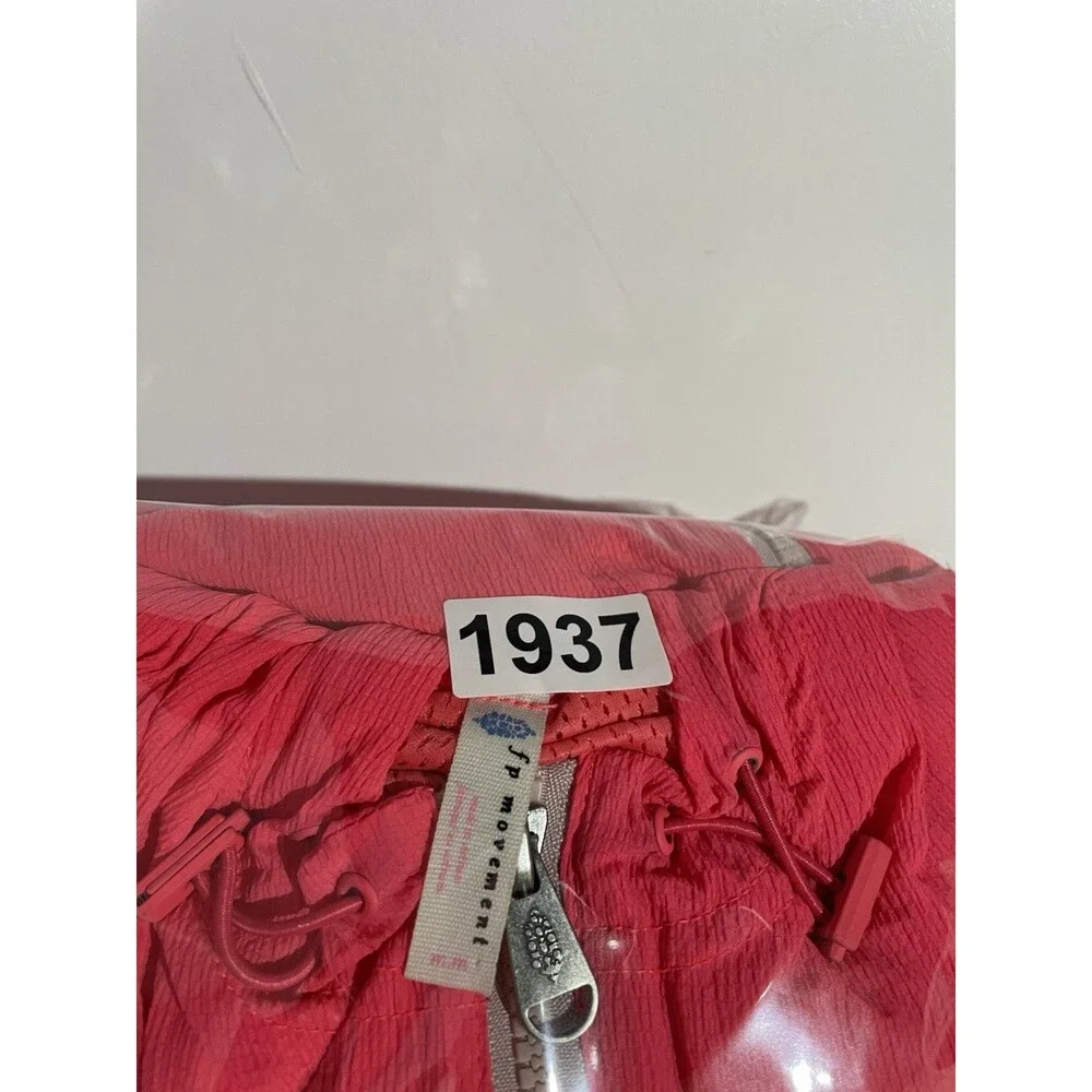 Free People Movement Jacket M Pink Solid Run Wild Hooded Athleisure Gym Training
